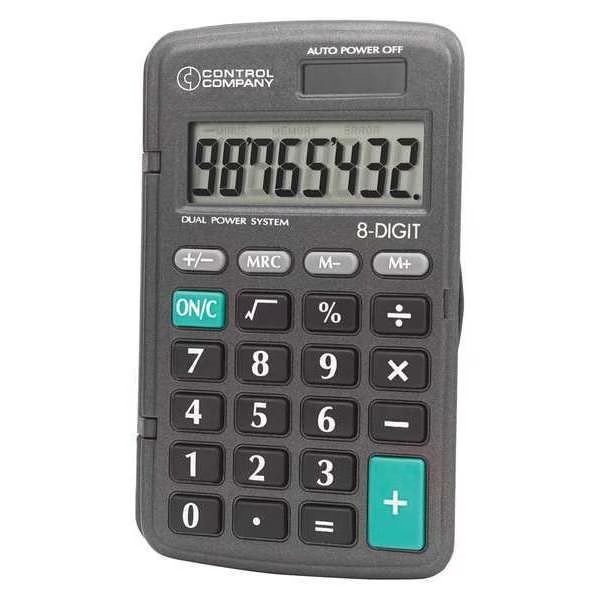 Calculator, Pocket, 4-1/4 In., Control Co, Mfr#: 6023