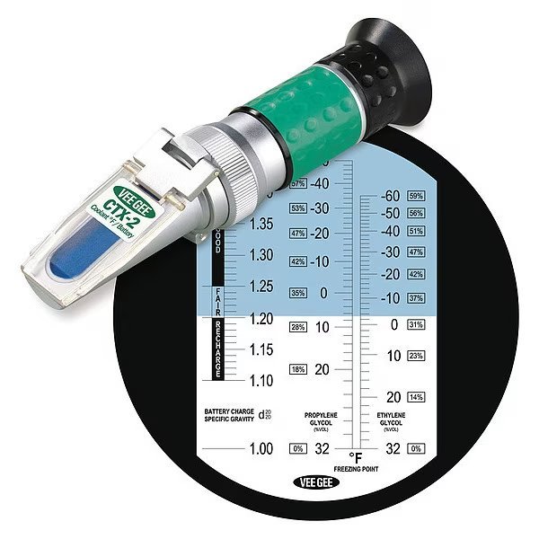 Analog Refractometer Coolant Freezing Point F 1.0, Vee Gee, Mfr#: 43064