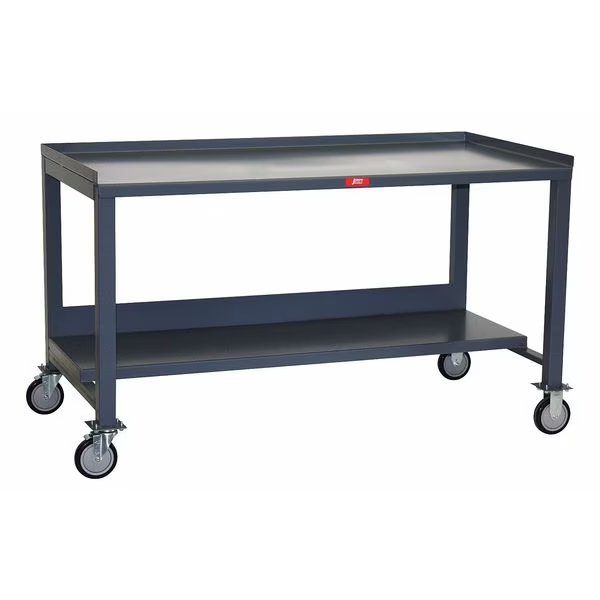 Workbench, Steel, 60 in W, 35 in to 39 in Height, 1,400 lb, Straight, Jamco, Mfr#: MW460P505GP