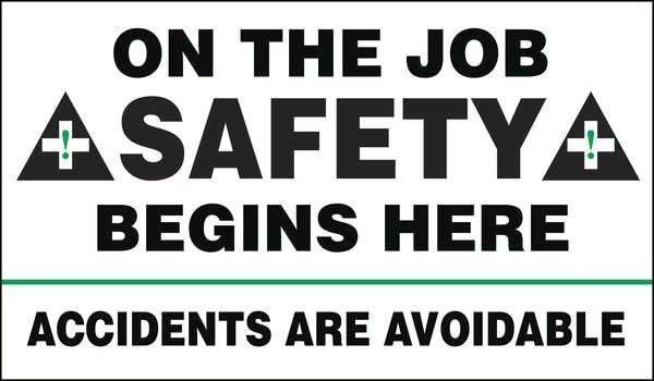 Safety Record Signs, 28In x 4ft., Vinyl, Accuform, Mfr#: MBR422