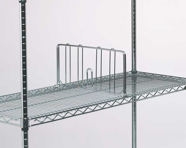 Shelf Divider, 18"D x 18"W x 8"H, Chrome, Metro, Mfr#: DD18C-1PK
