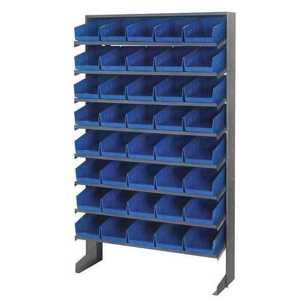 Steel Pick Rack, 36 in W x 60 in H x 12 in D, 8 Shelves, Blue, Quantum Storage Systems, Mfr#: QPRS-102BL