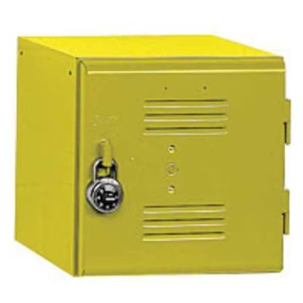 Box Locker, 12 in W, 12 in D, 12 in H, (1) Tier, (1) Wide, Yellow, Equipto, Mfr#: 121212 YELLOW
