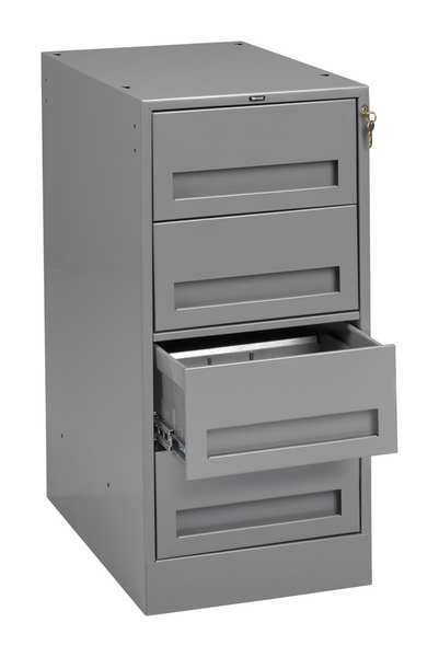 Drawer Pedestal, 15 W x 24 D x 32 H, Gray, Tennsco, Mfr#: MD-1524 MED GREY