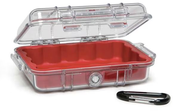Micro Case, Red, 6.82 x 4.75 x 2.12 In, Pelican, Mfr#: 1020-028-100