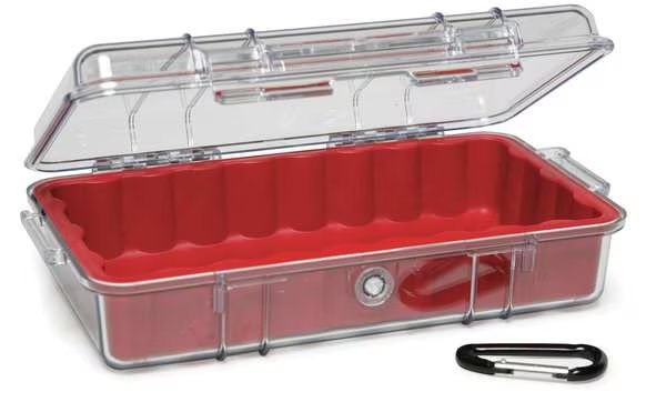 Micro Case, Red, 9.37 x 5.56 x 2.62 In, Pelican, Mfr#: 1060
