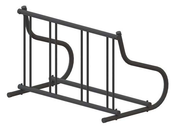 Bike Rack, 1-Sided, 4-Bike, 48 in., Black, Madrax, Mfr#: QS-GR114-B