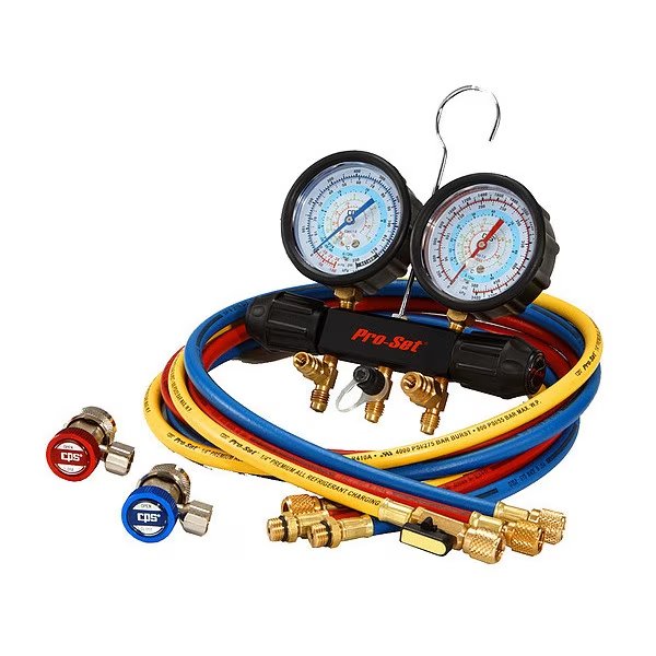 A/C Manifold Gauge Set, 6 ft, Pro-Set, Mfr#: MT7I7A6Q