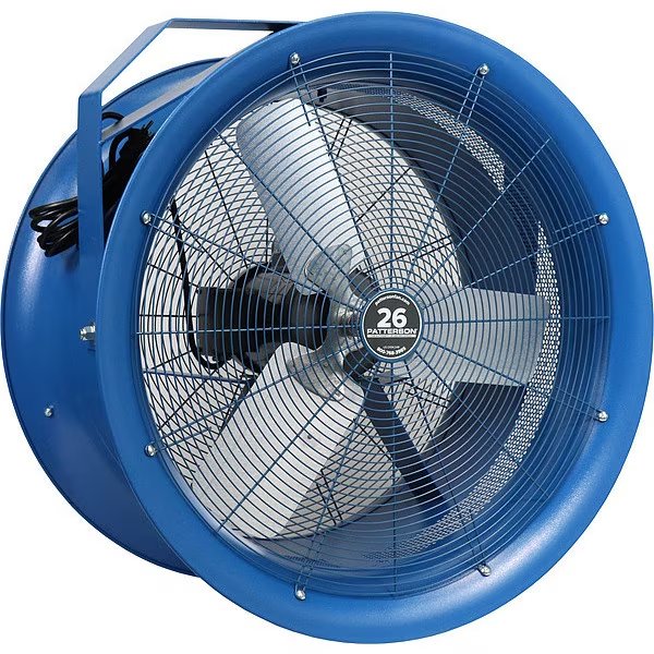 High-Velocity Industrial Fan, 7650 cfm, Patterson, Mfr#: H26B