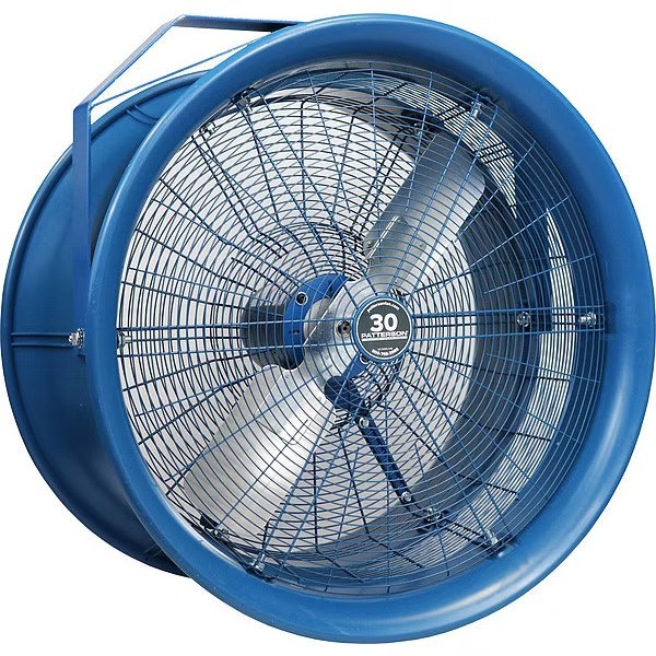 High-Velocity Industrial Fan, 12000 cfm, Patterson, Mfr#: H30C