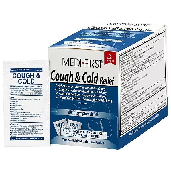 Cough/Cold Reliever, 80ct, Medique, Mfr#: 83580