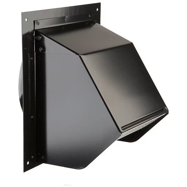 Wall/Soffit Vent, Inlet Diameter 6 in, Steel, Broan, Mfr#: 843BL