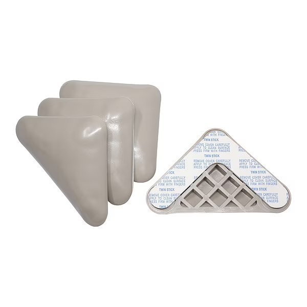 Furniture Glides, SelfStick, Tri, 4-1/2, PK4, Master Caster, Mfr#: 87006