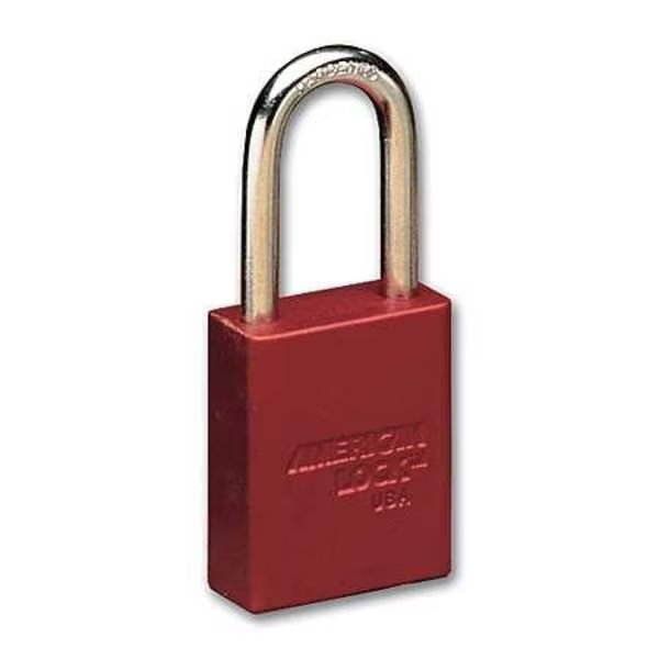 Lockout Padlock, KA, Red, 1-7/8"H, PK12, American Lock, Mfr#: A1106KARED SETOF12
