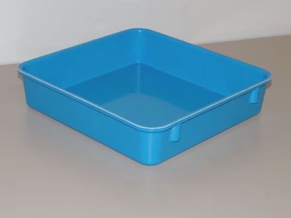 Nesting Container, Blue, Fiberglass Reinforced Composite, 12 3/8 in L, 9 3/4 in W, 2 1/8 in H, Molded Fiberglass, Mfr#: 9301085268