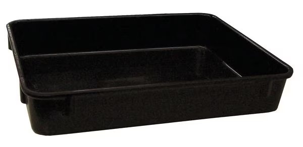 Nesting Container, Black, Fiberglass Reinforced Composite, 12 3/8 in L, 9 3/4 in W, 2 1/8 in H, Molded Fiberglass, Mfr#: 9301085118
