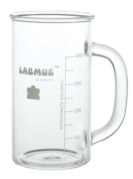 Beaker, Mug, Glass, 500mL, PK6, Kimble Chase, Mfr#: 318000-0000