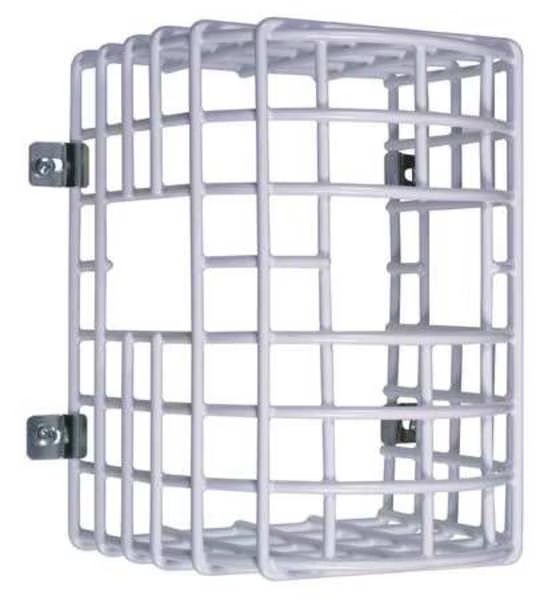 Wire Guard, White Steel, 6 in x 6 in, For Use With Beam Smoke Detector DS240 & DS241, Safety Technology International, Mfr#: STI 9623