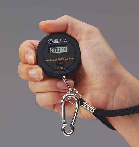 Digital Counter, Key Chain, 1-7/8 in., Control Co, Mfr#: 3129