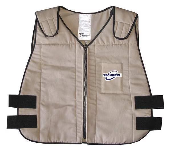 Phase Change Cooling Vest, L, Khaki, Techniche, Mfr#: 6626-KHAM/L