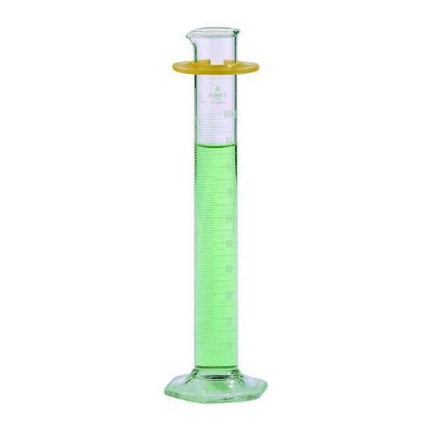 Graduated Cylinder, 100mL, Glass, Clear, Kimble Chase, Mfr#: KC20028W-100