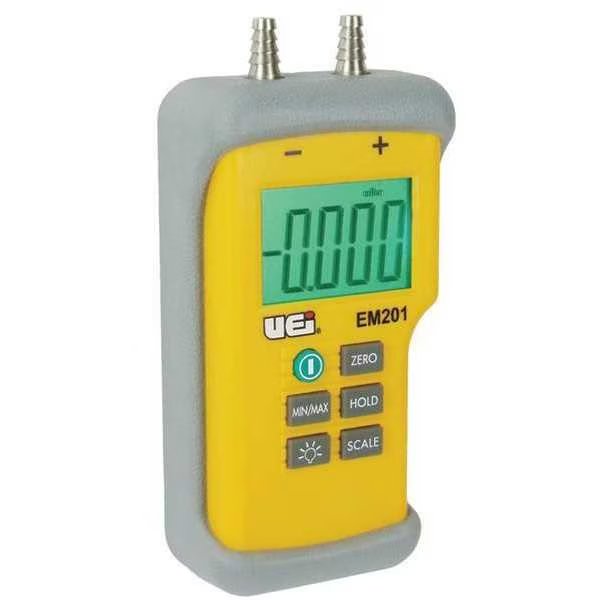 Dual Input Differential Digital Manometer, Uei Test Instruments, Mfr#: EM201B