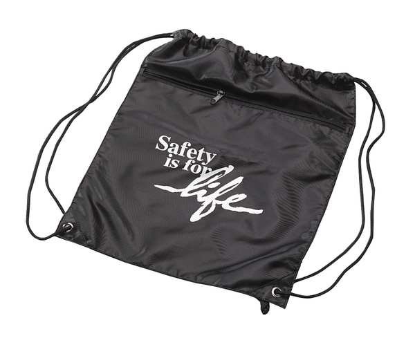 Backpack w/Drawstring, 17-1/2x15 In., BLK, Quality Resource Group, Mfr#: N210/L
