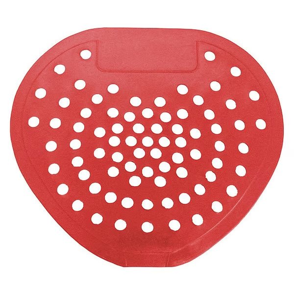 Urinal Screen, Non-Para, Heart, Cherry Fragrance, Red, 12 Pack, Hospeco, Mfr#: 03901
