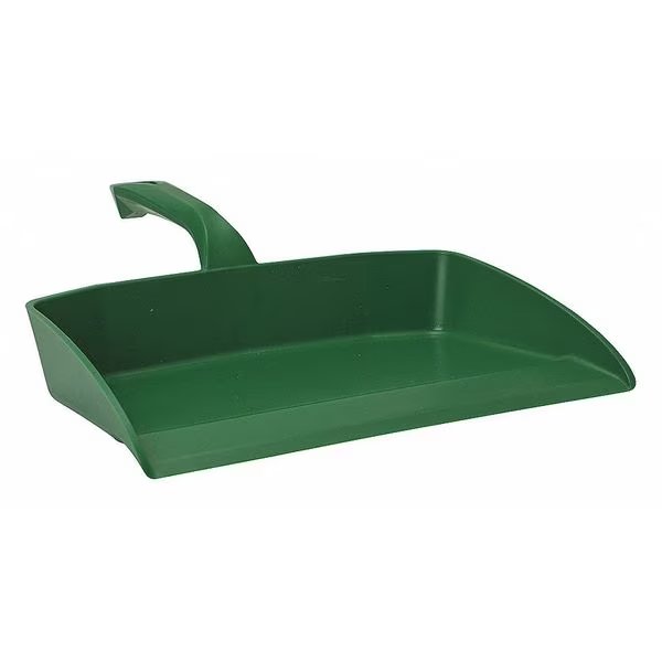Hand Held Dust Pan, Green, Polypropylene, Remco, Mfr#: 56602