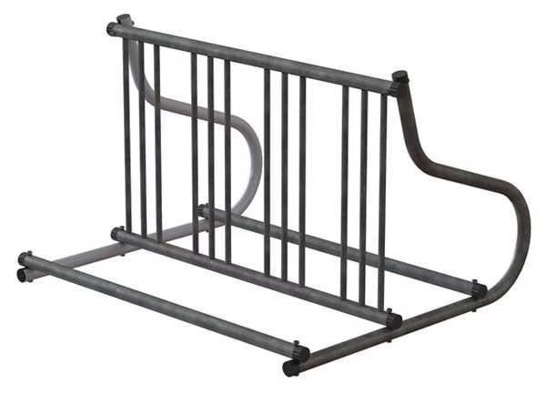 Bike Rack, 2-Sided, 8-Bike, 48 in., Silver, Madrax, Mfr#: QS-GR110-G