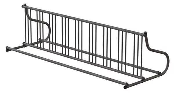Bike Rack, 2-Sided, 18-Bike, 110 in., Silver, Madrax, Mfr#: QS-GR112-G