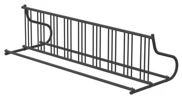 Bike Rack, 2-Sided, 18-Bike, 110 in., Black, Madrax, Mfr#: QS-GR112-B