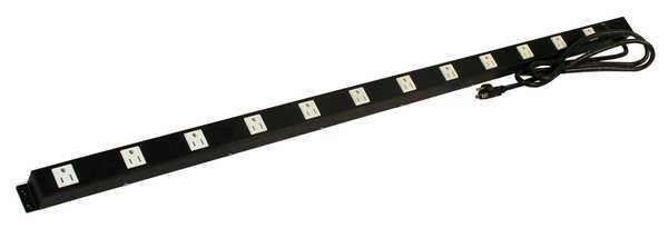 Electrical Powerstrip, Black, 48 In., Pro-Line, Mfr#: ES48 BLACK