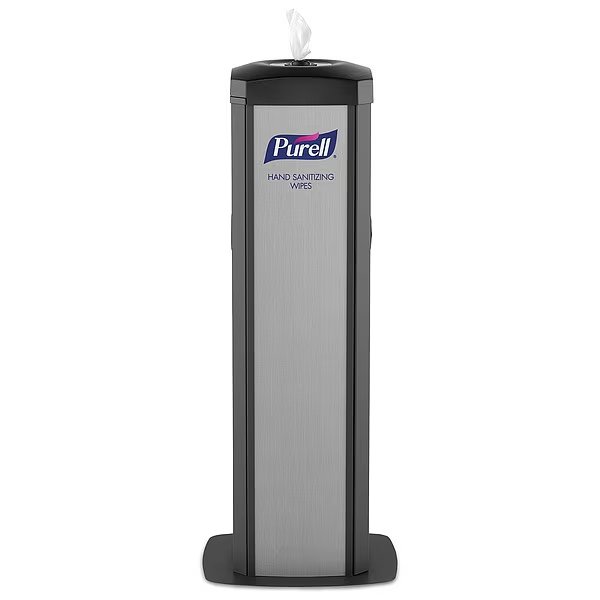 Hand Sanitizing Wipes Station, 15 1/2" W, Purell, Mfr#: 9114-01-SLVHSW