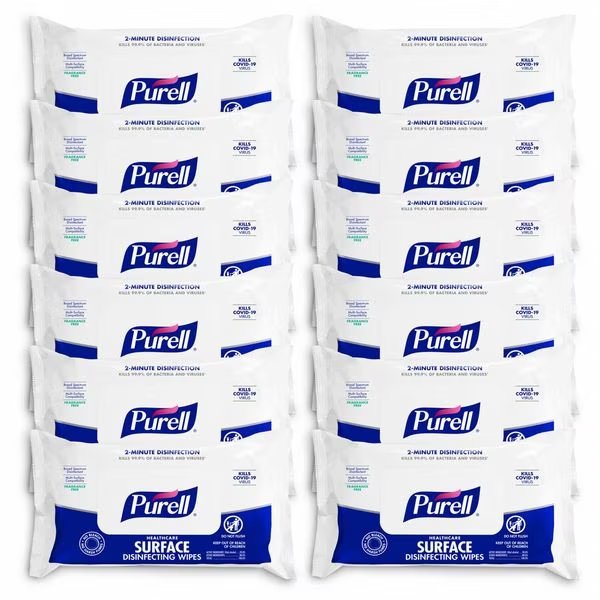 Flow Pack, 9 in x 7 3/8 in, Unscented, Purell, Mfr#: 9370-12