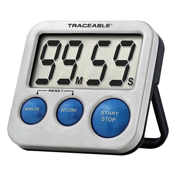 Digital Timer, CountDown, CountUp, 100min, Traceable, Mfr#: 9876863