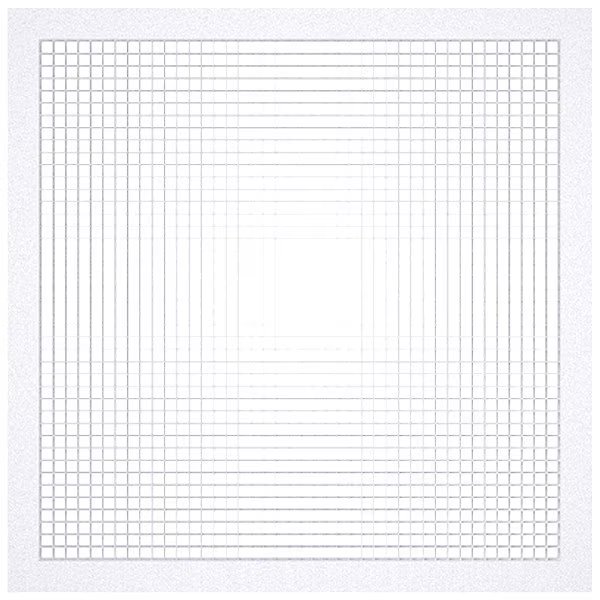 Return Air Grille, 23.75 X 23.75, Powder Coated, Aluminum, American Louver, Mfr#: AG-22X22-RTW-2PK