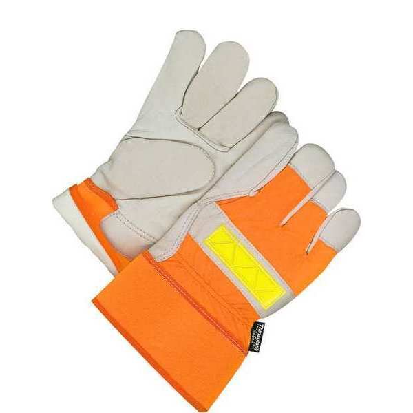 Fitter Glove Grain Cowhide Lined Thinsulate C100 Hi-Viz Org, Size XL, Bdg, Mfr#: 40-9-2875-XL