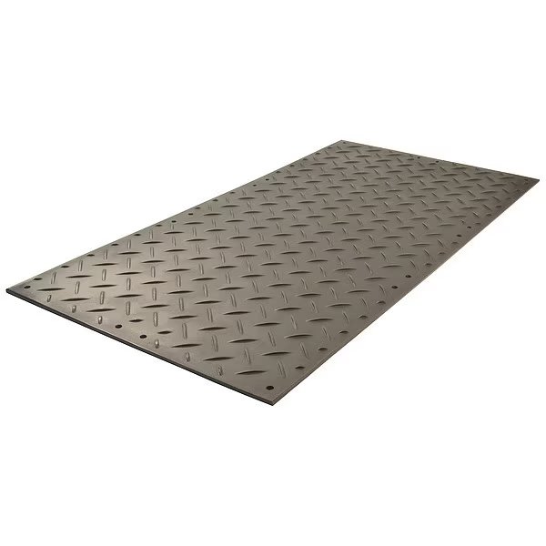 Ground Protection Mat, High Density Polyethylene, 8 ft Long x 4 ft Wide, 1/2 in Thick, Checkers, Mfr#: AM48