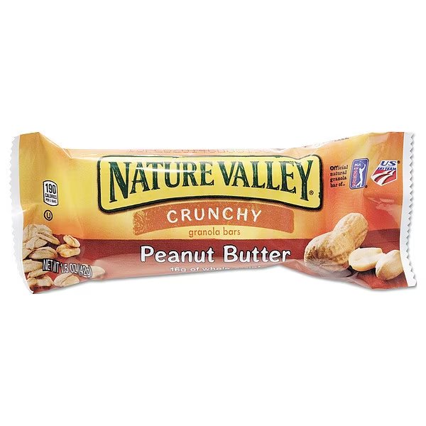 Granola Bar, Peanut Butter, 18 PK, Nature Valley, Mfr#: AVT-SN3355