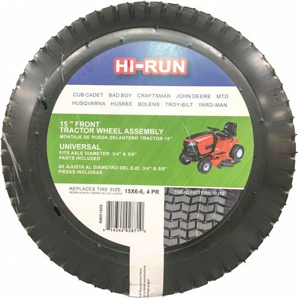 Tires and Wheels, 570 lb, Lawn Mower, Hi-Run, Mfr#: AWD1009