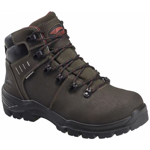 Size 7 1/2 Men's 6 in Work Boot Carbon Fiber Mens Work Boot, Foundation Brown, Avenger Safety Footwear, Mfr#: 7402