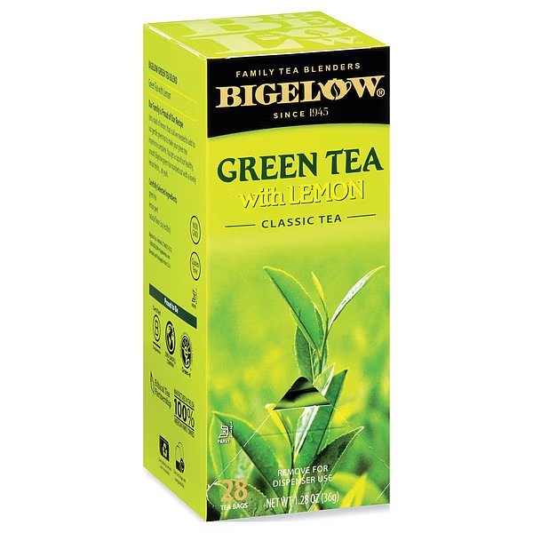 Tea, Bag, Green Tea with Lemon Flavor, PK28, Bigelow, Mfr#: RCB10346