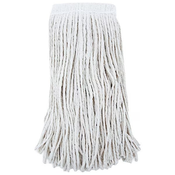 5 in Cut-End Wet Mop, White, Cotton, PK12, UNS 324C, Unisan, Mfr#: UNS 324C