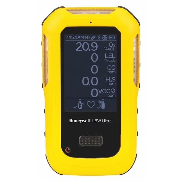 Multi-Gas Detector, Yellow Housing Color, Honeywell, Mfr#: HU-X1W1H1M1A1-Y-N