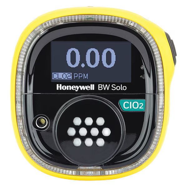 Single Gas Detector, Black/Yellow, 2-5/8"H, Honeywell, Mfr#: BWS1-V-Y
