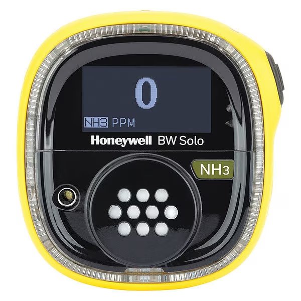 Single Gas Detector, Black/Yellow, 2-5/8"H, Honeywell, Mfr#: BWS1-A-Y