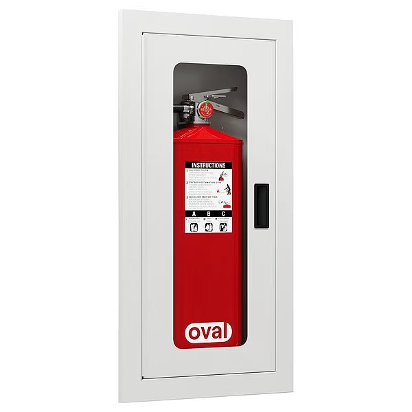 Fire Extinguisher Cabinet, 31.125" O.H, Oval, Mfr#: CRST-010100