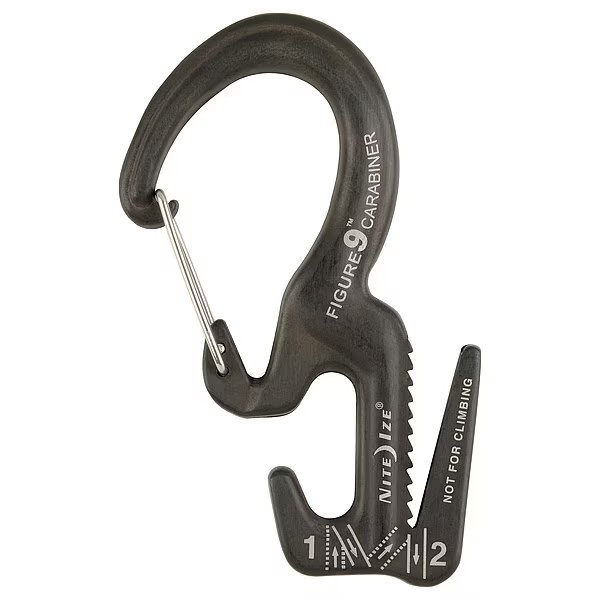 2.8" L, Aluminum, Black, Nite Ize, Mfr#: C9L-02-01