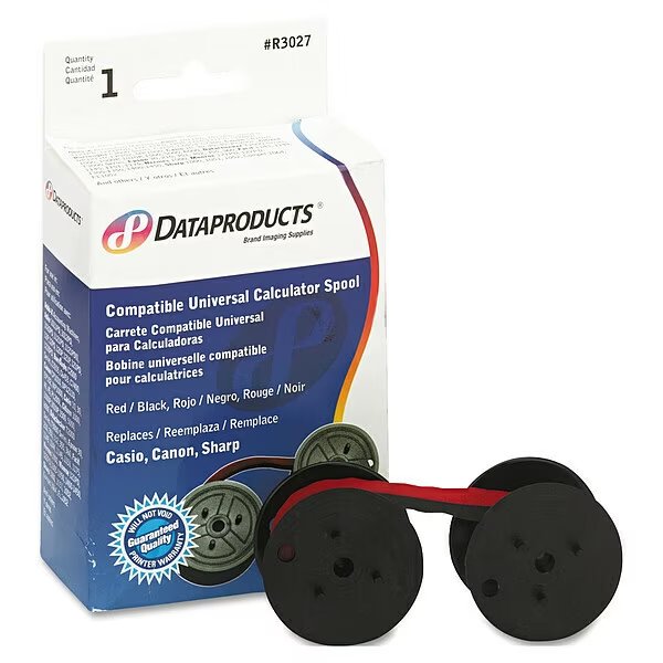 Ink Ribbon for Calculators, Black/Red, Dataproducts, Mfr#: R3027